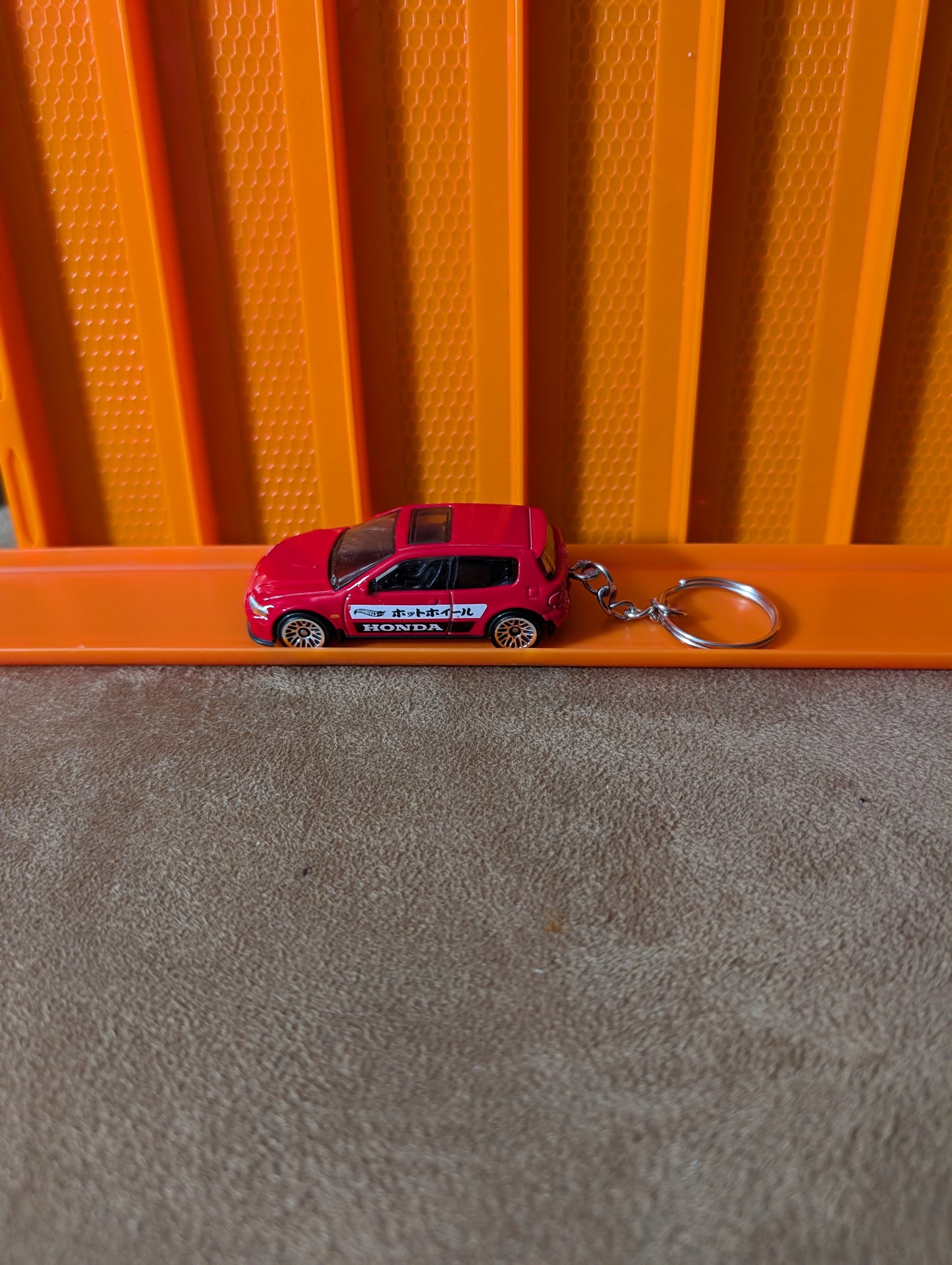 Custom Diecast Keychain – Red Honda Hatch