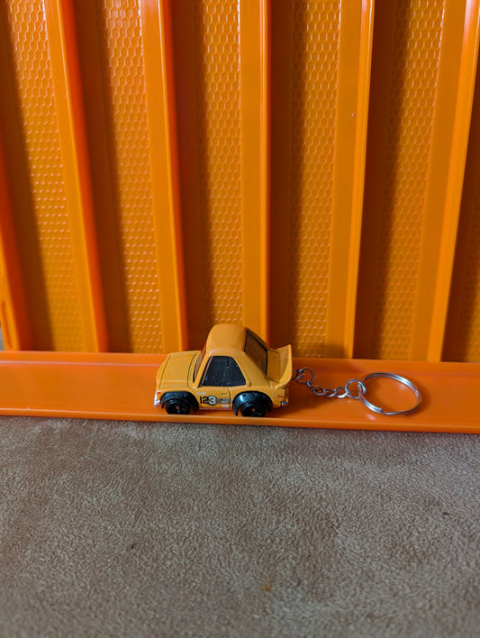 Custom Diecast Keychain – Yellow Compact Racer